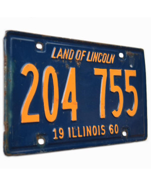 Americká ŠPZ Illinois 1960 Land of Lincoln 204 755