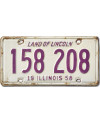 Americká ŠPZ Illinois 1958 Land of Lincoln 158 208