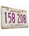Americká ŠPZ Illinois 1958 Land of Lincoln 158 208