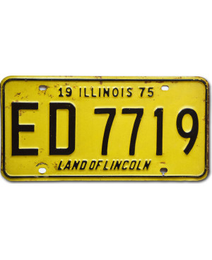 Americká ŠPZ Illinois 1975 Yellow ED7719