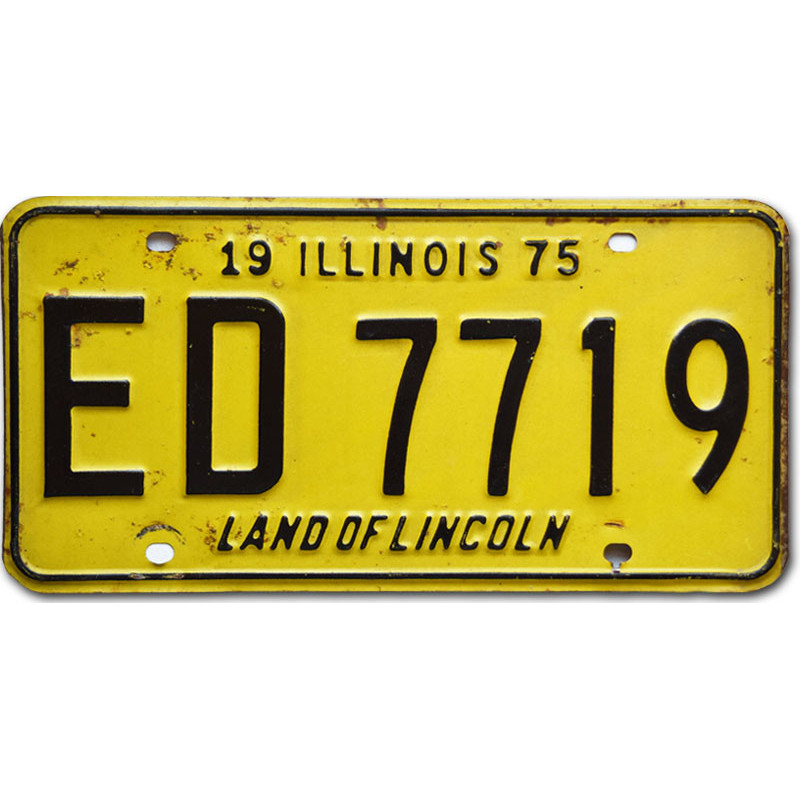 Americká ŠPZ Illinois 1975 Yellow ED7719