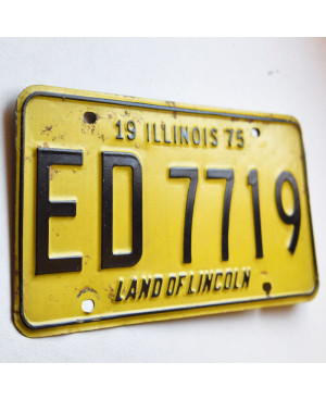 Americká ŠPZ Illinois 1975 Yellow ED7719