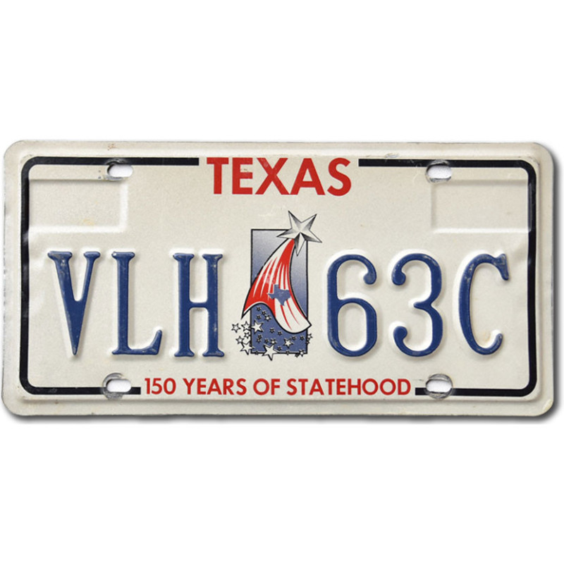 Americká ŠPZ Texas Statehood VLH 63C