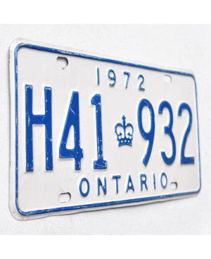 Kanadská ŠPZ Ontario 1972 White H41 932