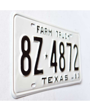 Americká ŠPZ Texas 1963 Farm Truck 8Z-4872