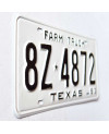 Americká ŠPZ Texas 1963 Farm Truck 8Z-4872