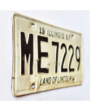 Americká ŠPZ Illinois 1967 Land of Lincoln ME 7229