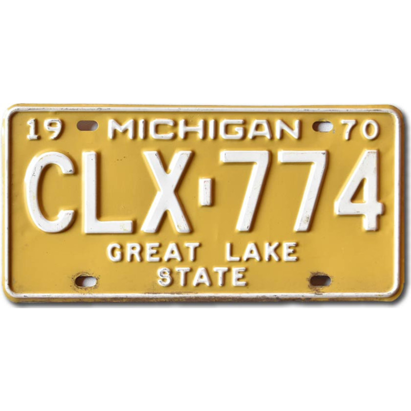 Americká ŠPZ Michigan 1970 Great Lake State CLX-774