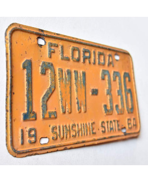 Americká ŠPZ Florida 1964 Orange 12WW-336