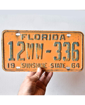 Americká ŠPZ Florida 1964 Orange 12WW-336