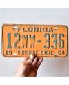 Americká ŠPZ Florida 1964 Orange 12WW-336