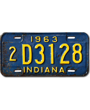 Americká ŠPZ Indiana 1963 Blue 2D3128