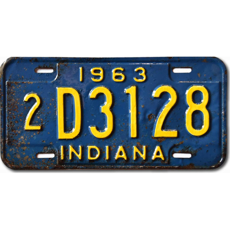 Americká ŠPZ Indiana 1963 Blue 2D3128
