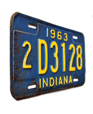 Americká ŠPZ Indiana 1963 Blue 2D3128