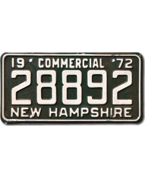 Americká ŠPZ New Hampshire 1972 Commercial 28892