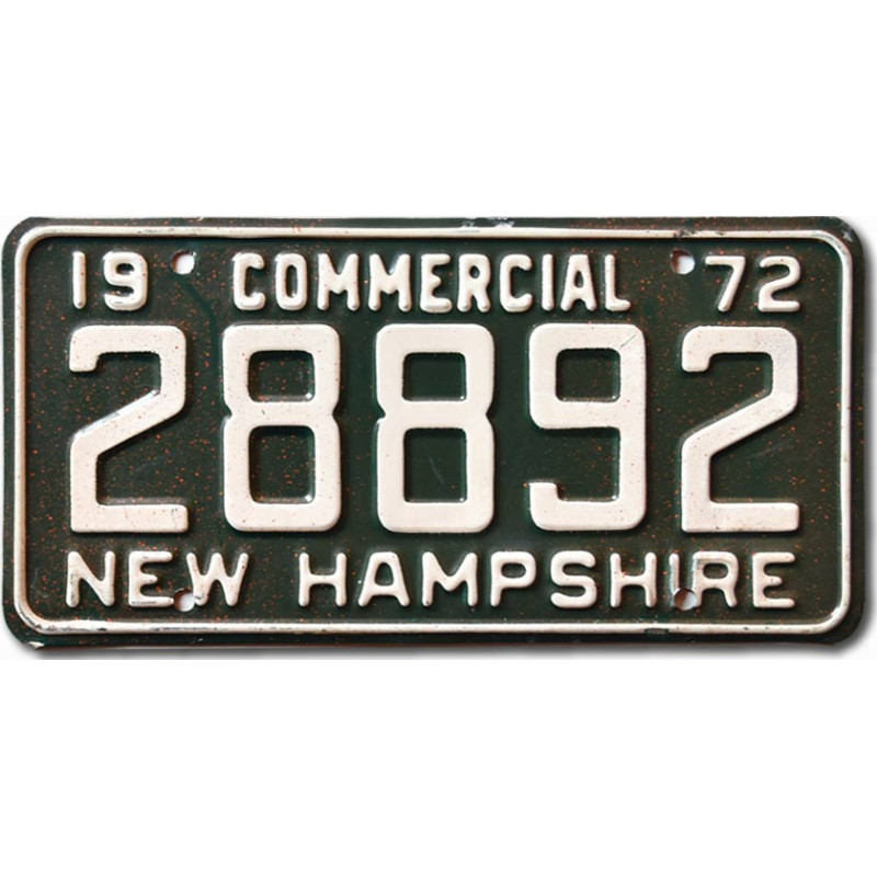 Americká ŠPZ New Hampshire 1972 Commercial 28892
