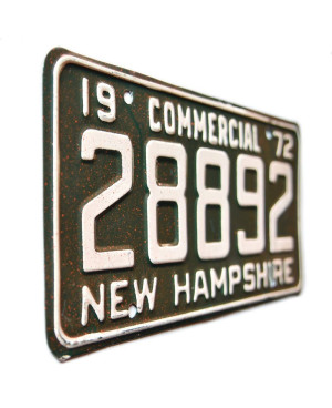 Americká ŠPZ New Hampshire 1972 Commercial 28892