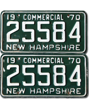 Americká ŠPZ New Hampshire 1970 Commercial 25584 pár