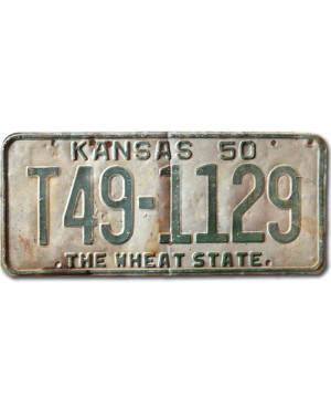 Americká ŠPZ Kansas 1950 The Wheat State T49-1129