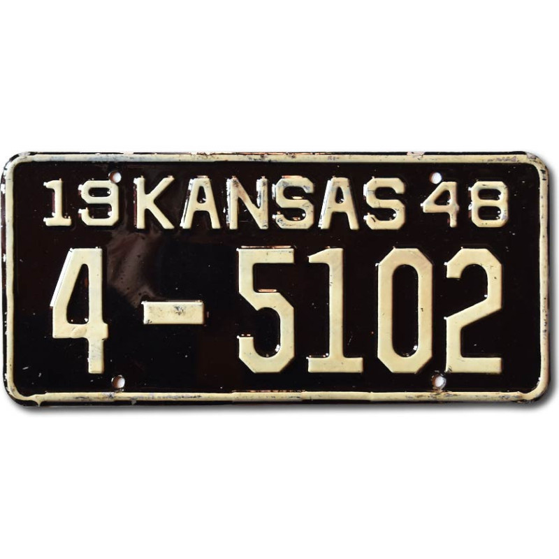 Americká ŠPZ Kansas 1948 Black 4-5102