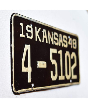 Americká ŠPZ Kansas 1948 Black 4-5102
