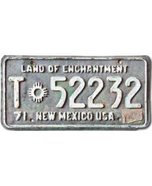 Americká ŠPZ New Mexico 1971 Enchantment T-52232