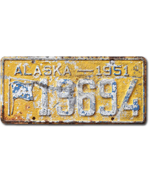 Americká ŠPZ Alaska 1951 Antique 19694