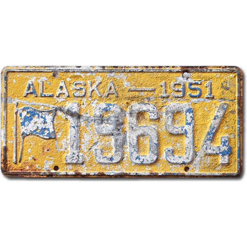 Americká ŠPZ Alaska 1951 Antique 19694