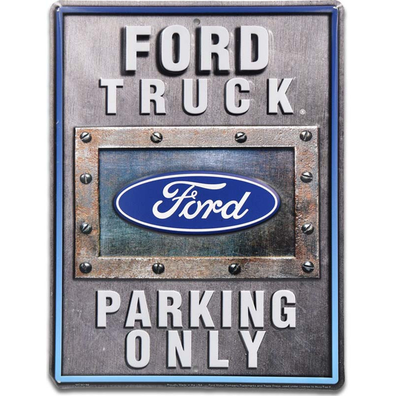 Plechová cedule Ford Truck Parking velká 30cm x 45 cm