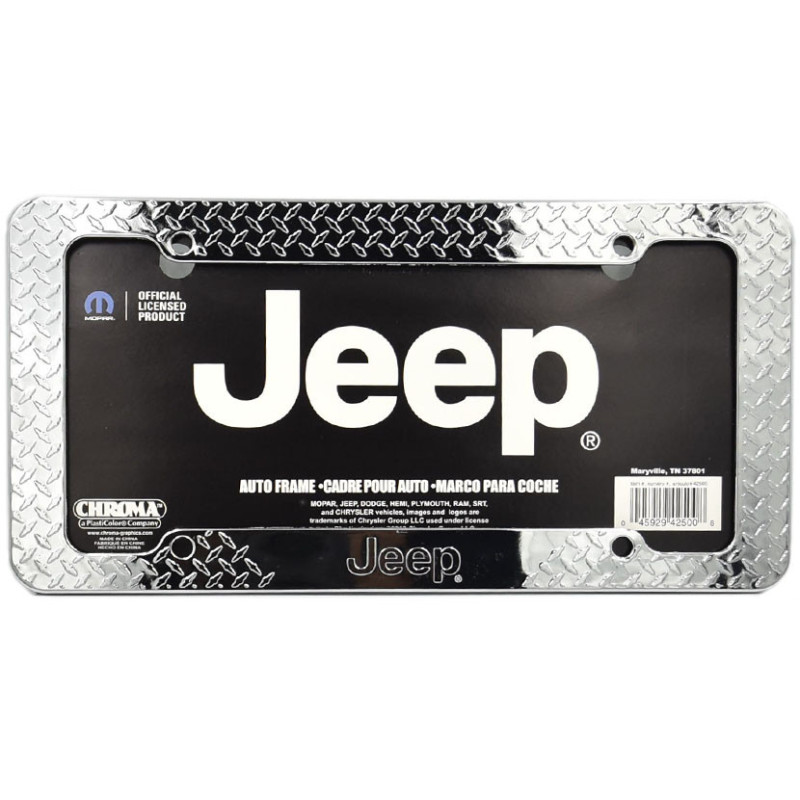 Rámček na americké ŠPZ Jeep chrómová oceľ