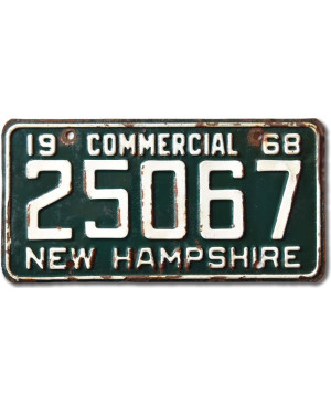 Americká ŠPZ New Hampshire 1968 Green 25067