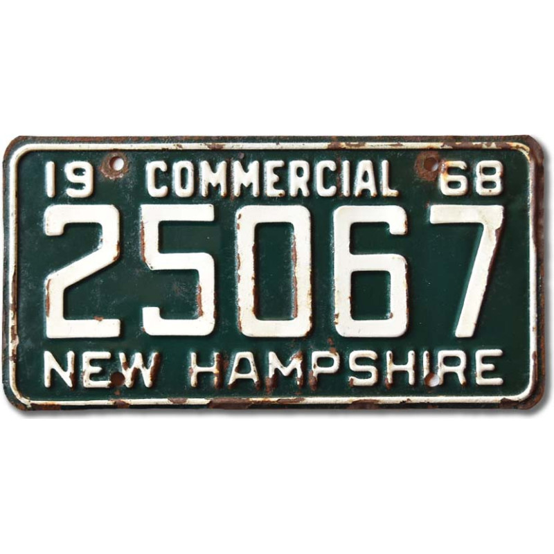 Americká ŠPZ New Hampshire 1968 Green 25067