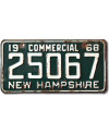 Americká ŠPZ New Hampshire 1968 Green 25067
