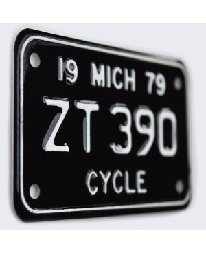 Moto americká ŠPZ Michigan 1979 Black ZT 390