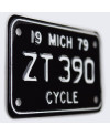 Moto americká ŠPZ Michigan 1979 Black ZT 390