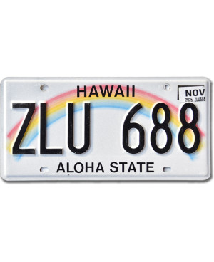 Americká ŠPZ Hawai Rainbow ZLU 688