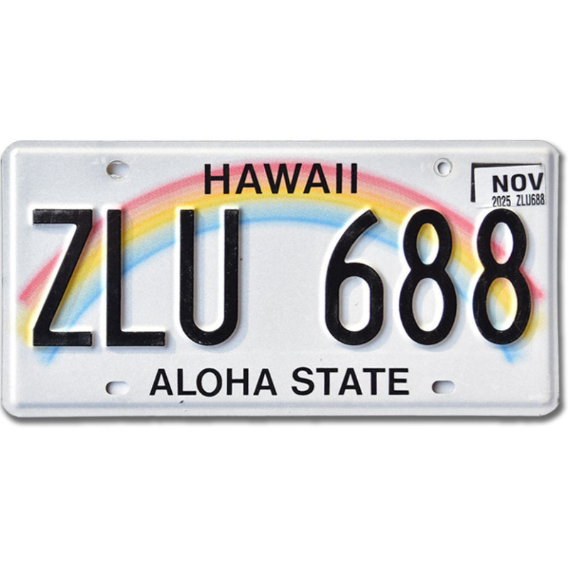 Americká ŠPZ Hawai Rainbow ZLU 688