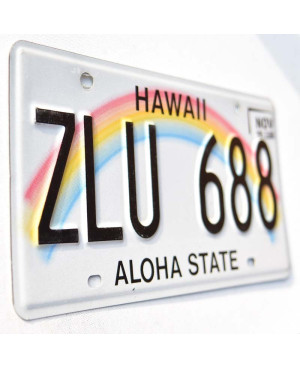 Americká ŠPZ Hawai Rainbow ZLU 688