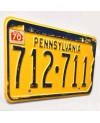 Americká ŠPZ Pennsylvania 1970 Yellow 712-711