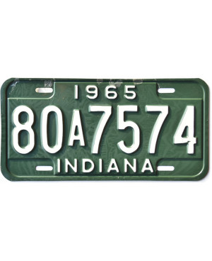 Americká ŠPZ Indiana 1965 Green 80A7574