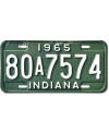 Americká ŠPZ Indiana 1965 Green 80A7574