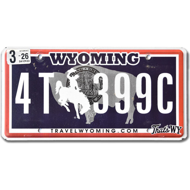 Americká SPZ Wyoming Black Bison