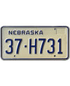 Americká ŠPZ Nebraska White 37-H731