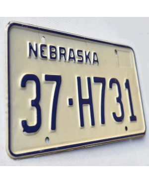 Americká ŠPZ Nebraska White 37-H731