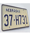 Americká ŠPZ Nebraska White 37-H731