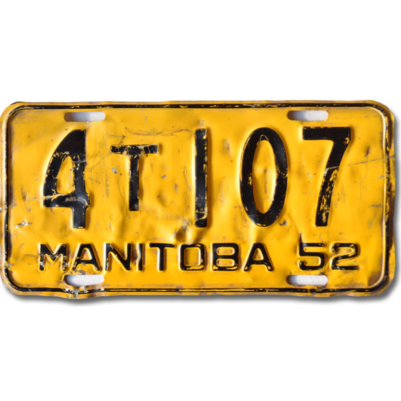 Kanadská ŠPZ Manitoba 1952 Yellow 4T107