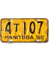 Kanadská ŠPZ Manitoba 1952 Yellow 4T107