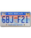 Americká ŠPZ Michigan Great Lakes Splendor 6BJ F21