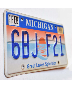 Americká ŠPZ Michigan Great Lakes Splendor 6BJ F21