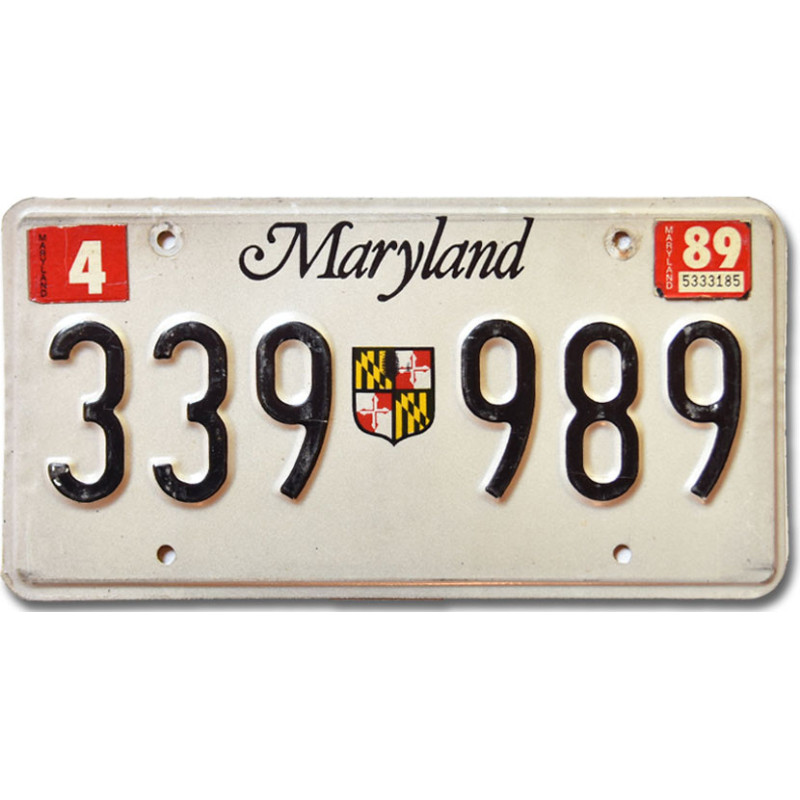 Americká ŠPZ Maryland Shield 339 989